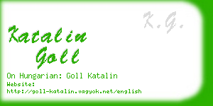 katalin goll business card